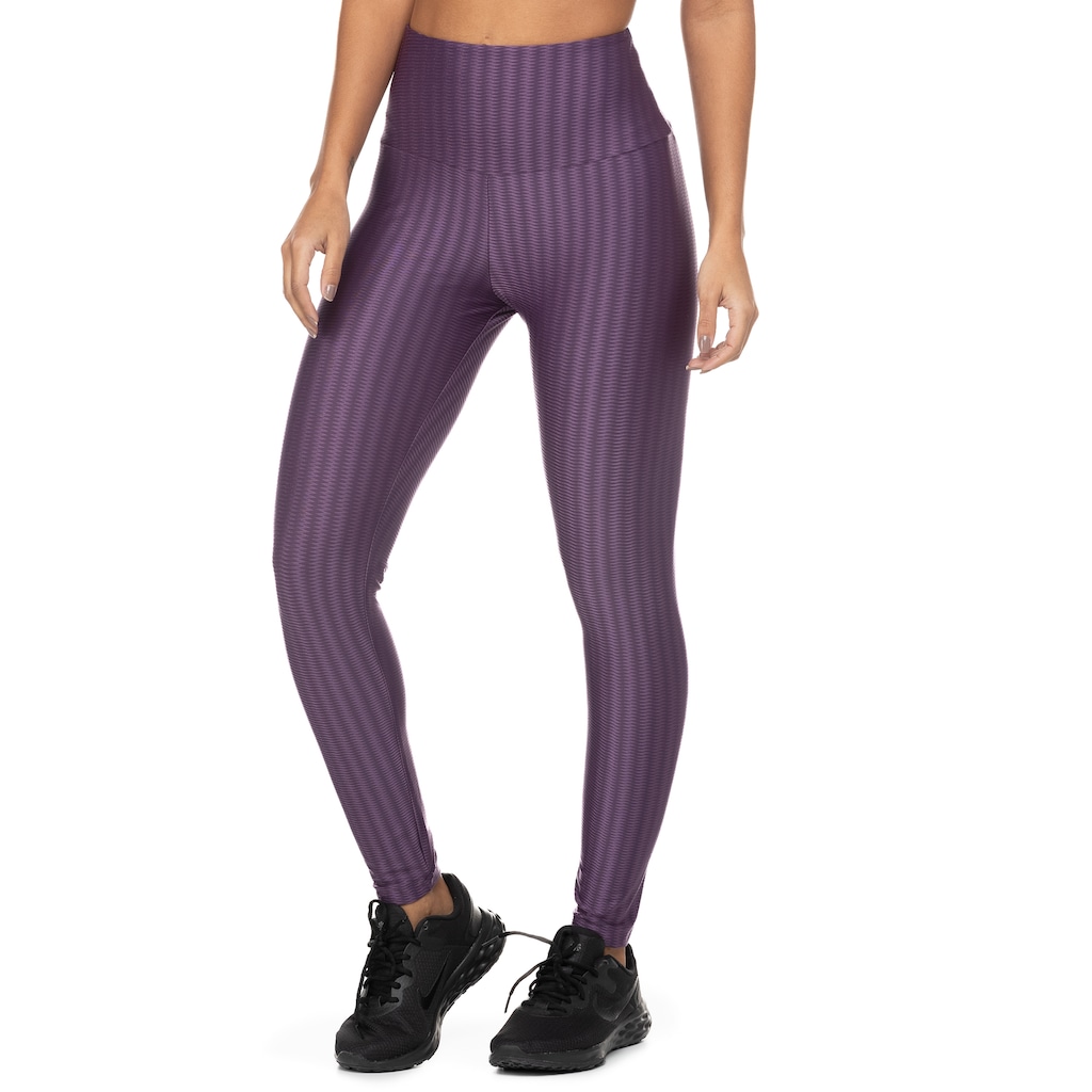 Calça Legging Feminina Oxer Média Compressão Cós Alto Zig - Foto 1