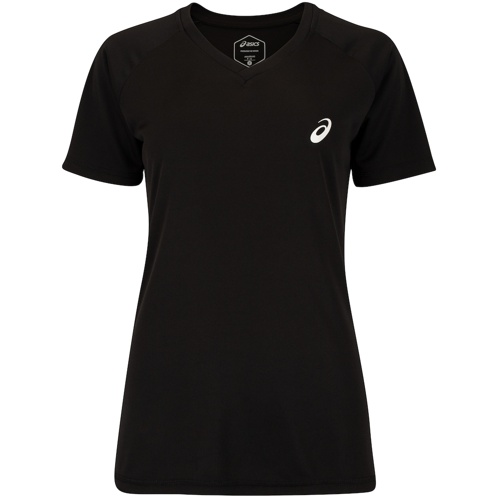 Camiseta ASICS Manga Curta Basic Logo Feminina