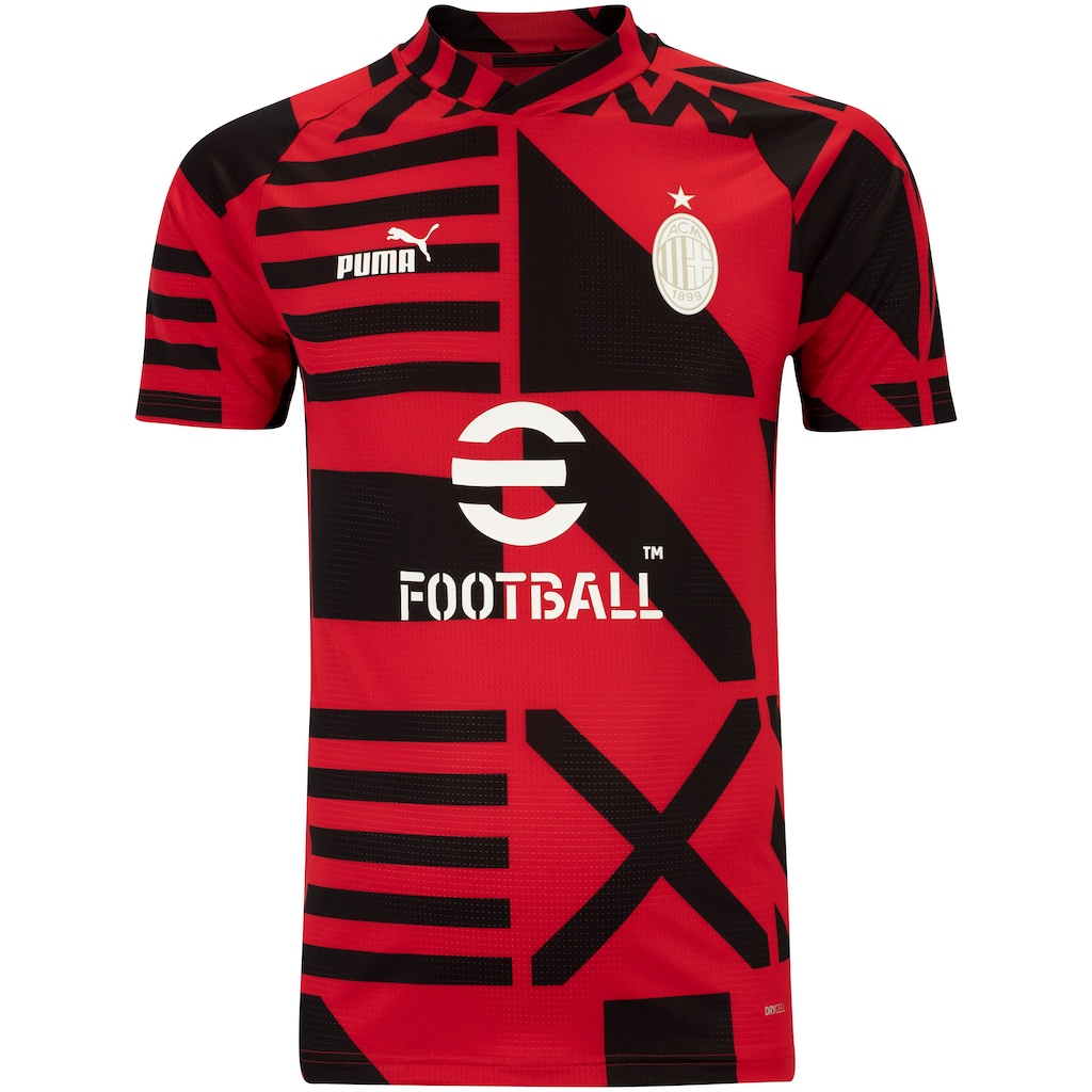 Camisa Milan 22/23 Pré Jogo Puma - Masculina - Foto 1