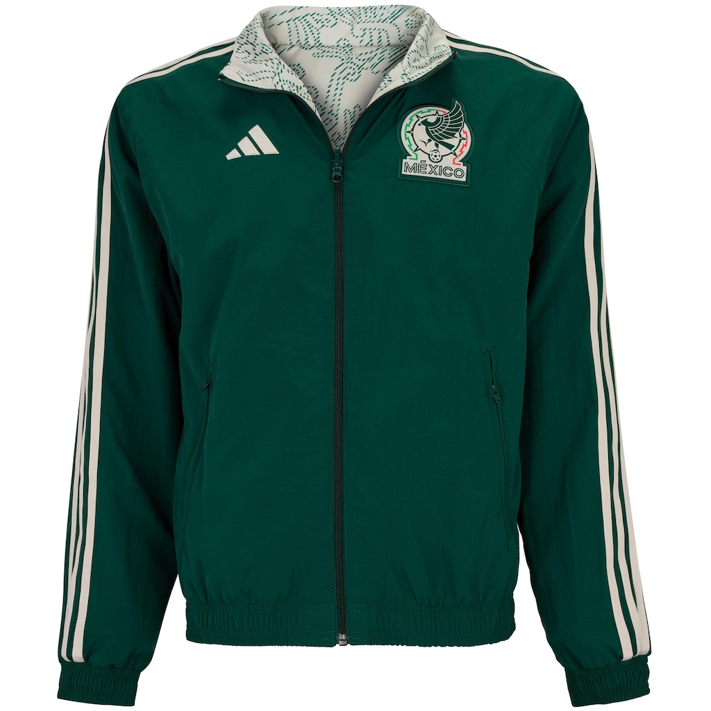 Jaqueta México 22 Hino sem Capuz Dupla Face adidas - Masculina - Foto 1
