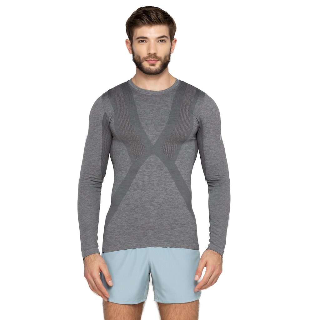 Camiseta Masculina ASICS Manga Longa Seamless - Foto 2