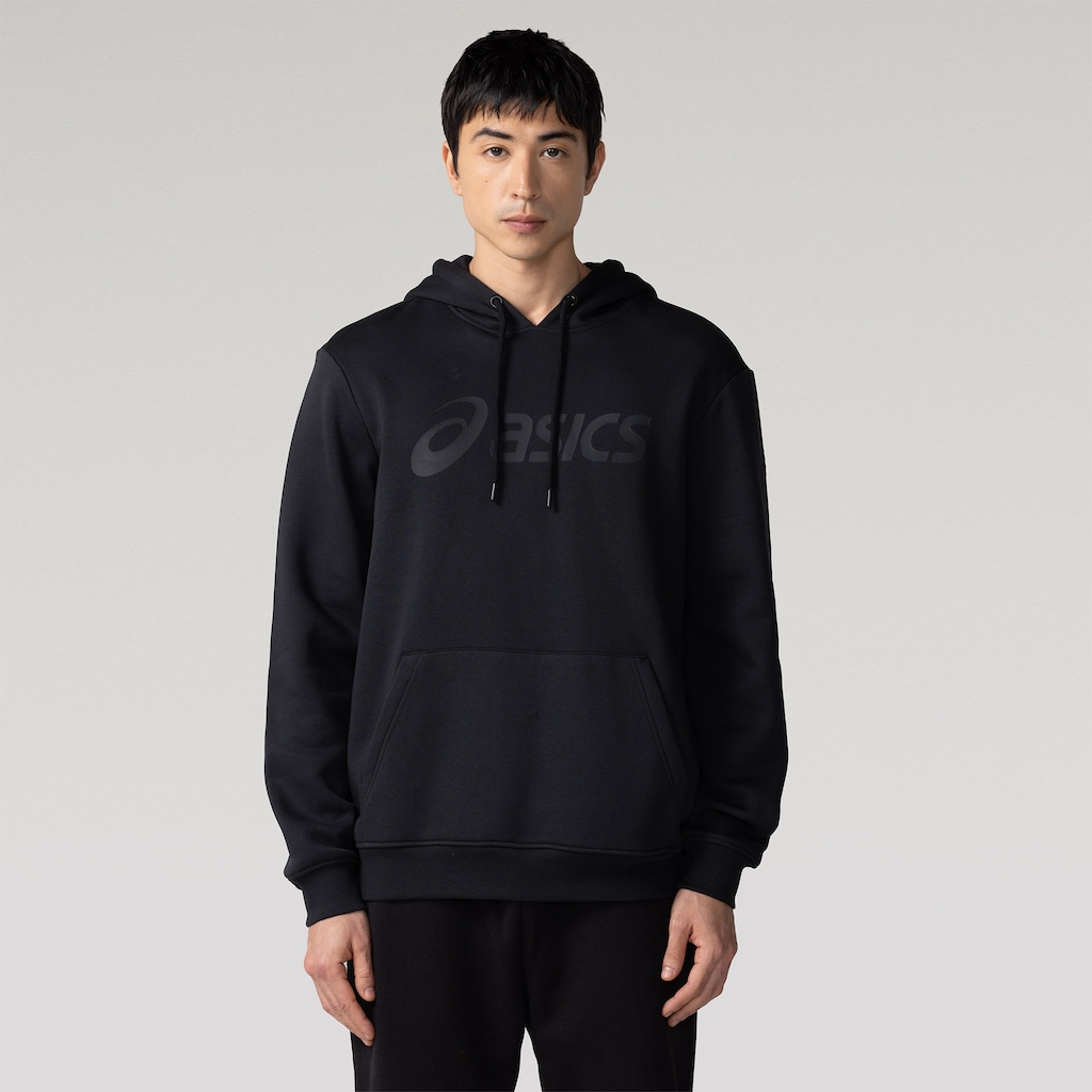Blusa de Moletom Masculina ASICS com Capuz Canguru Fechado Fleece