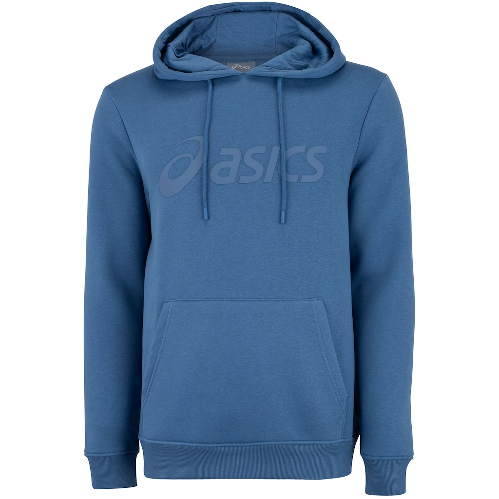 Blusa de Moletom Masculina ASICS com Capuz Canguru Fechado Fleece
