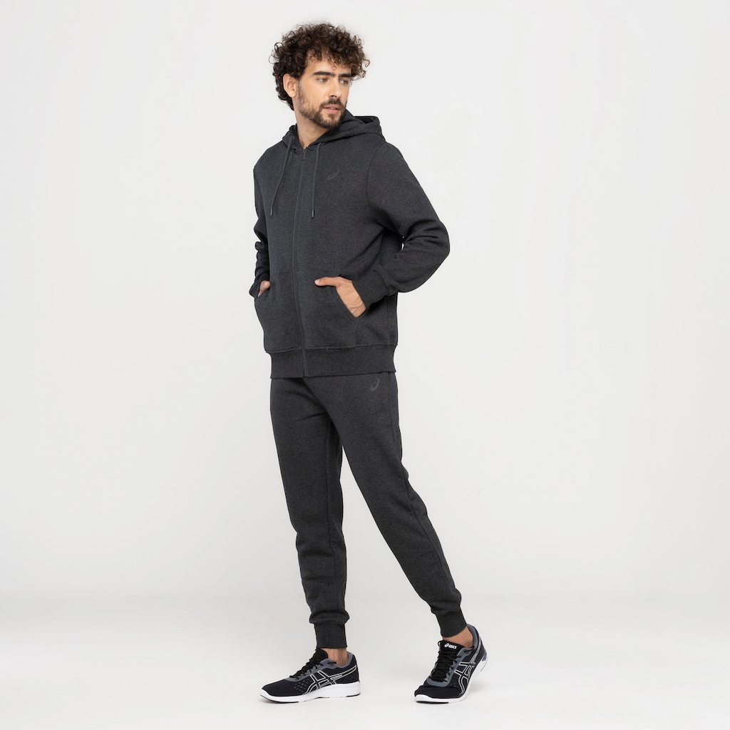 Imagem 3 do produto Jaqueta Masculina ASICS com Capuz Moletom Canguru Fleece