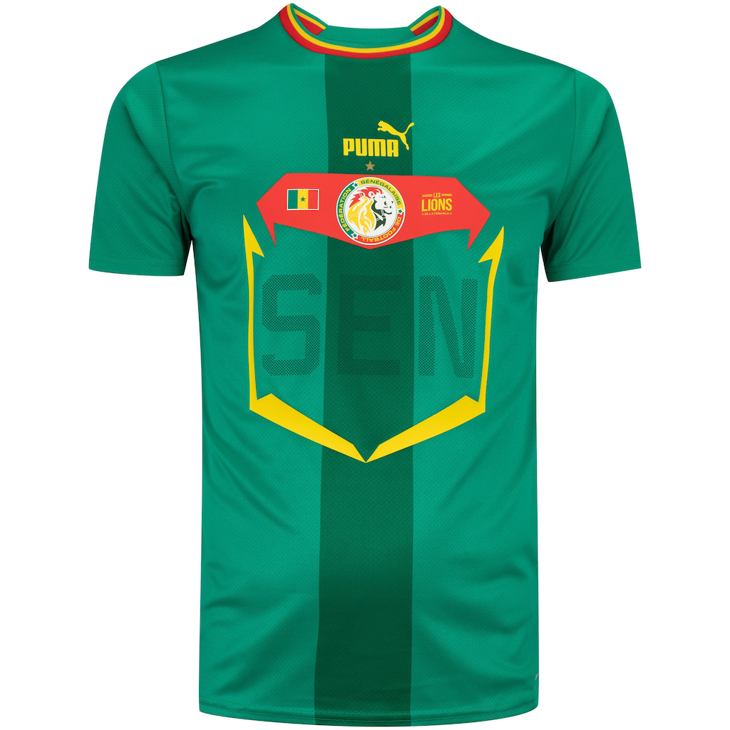 Camisa Senegal II 22 Torcedor Puma - Masculino - Foto 1