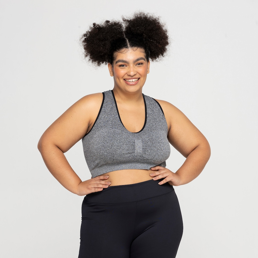 Imagem 2 do produto Top Fitness sem Bojo Oxer Baixa Sustentação Seamless Alça Cruzada - Adulto