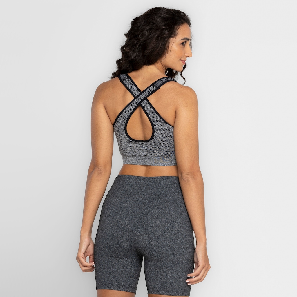 Imagem 3 do produto Top Fitness sem Bojo Oxer Baixa Sustentação Seamless Alça Cruzada - Adulto