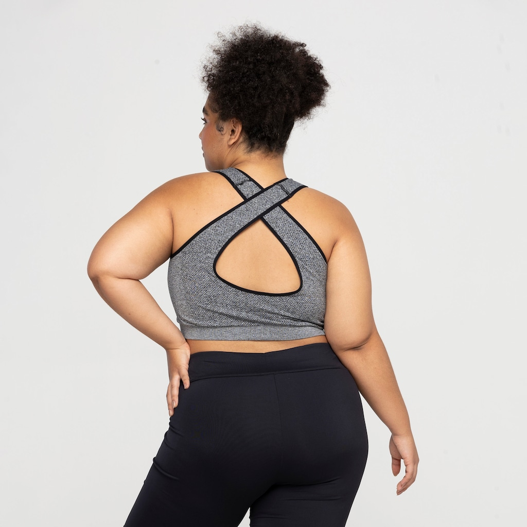 Imagem 4 do produto Top Fitness sem Bojo Oxer Baixa Sustentação Seamless Alça Cruzada - Adulto