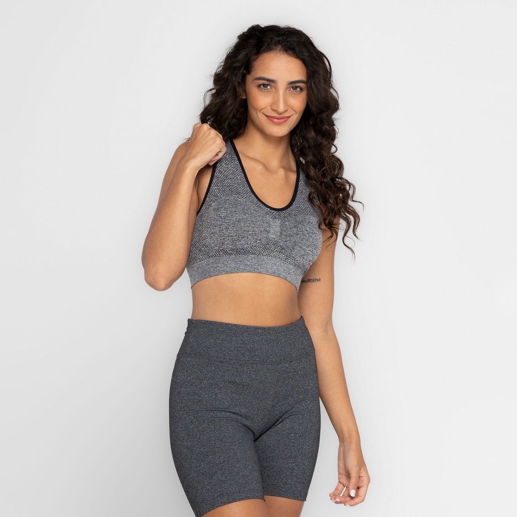 Imagem 5 do produto Top Fitness sem Bojo Oxer Baixa Sustentação Seamless Alça Cruzada - Adulto