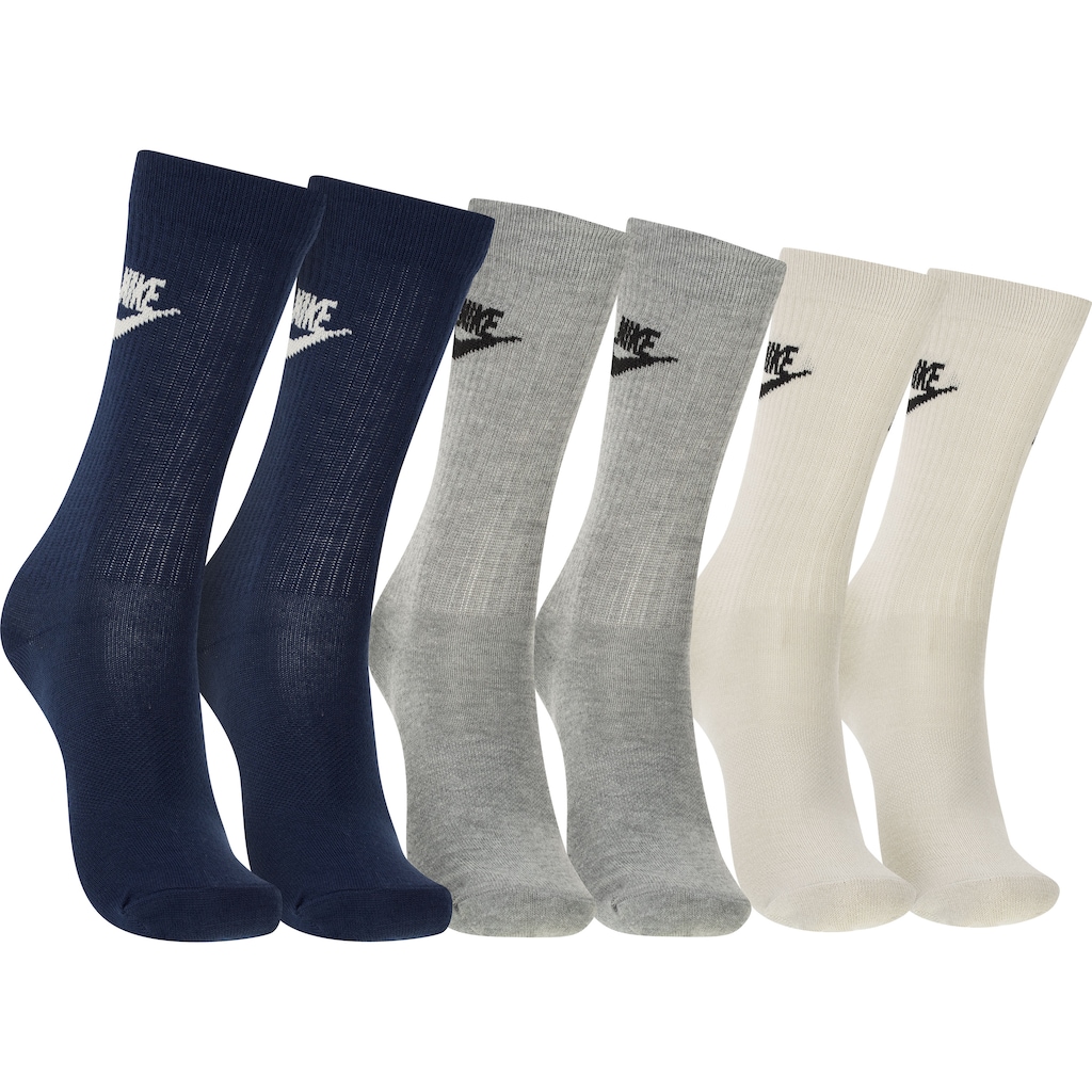 Kit de Meias Nike Sportswear Everyday Essential Crew Unissex