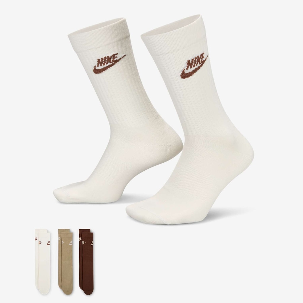 Kit de Meias Nike Sportswear Everyday Essential Crew Unissex