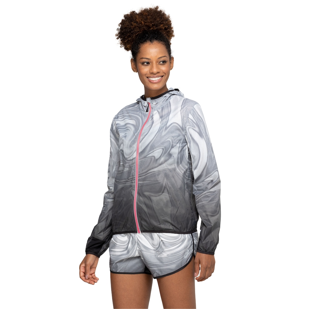 Jaqueta Corta-Vento Feminina ASICS com Capuz Toyama Estampa Sumi Packable - Foto 2