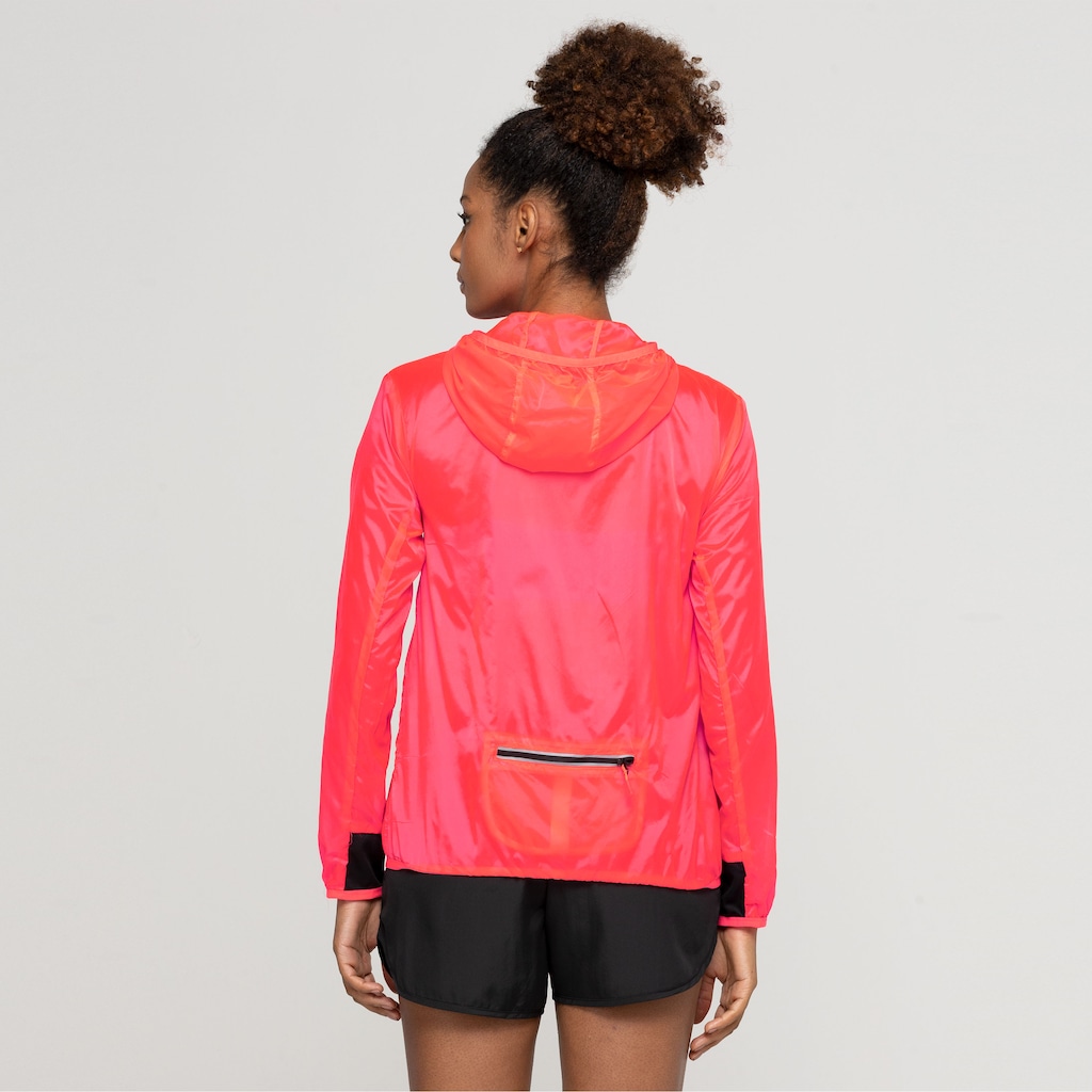 Jaqueta Corta-Vento Feminina ASICS com Capuz Toyama Zíper Refletivo - Foto 3