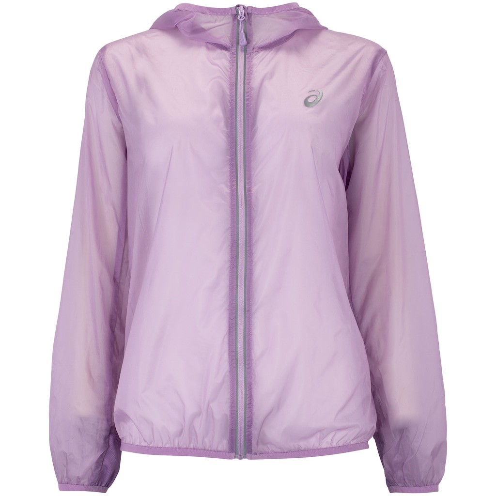 Jaqueta Corta-Vento Feminina ASICS com Capuz Toyama Zíper Refletivo