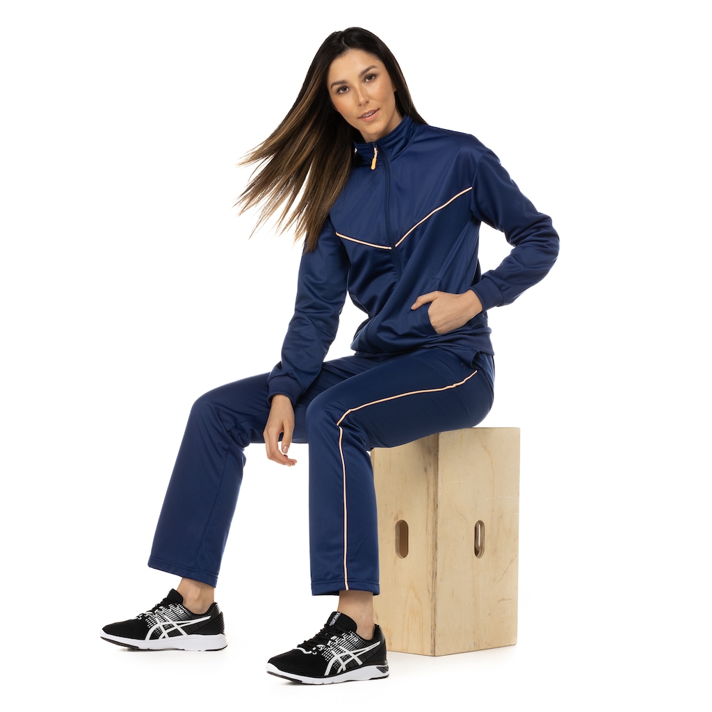Imagem 2 do produto Conjunto de Agasalho Feminino Oxer com Bolso Politrico Recortes