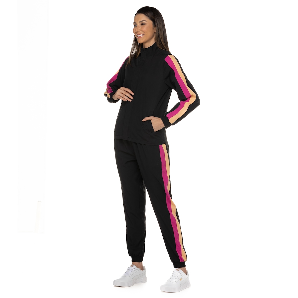 Conjunto de Agasalho Feminino Oxer com Bolso Plano Color Block - Foto 2