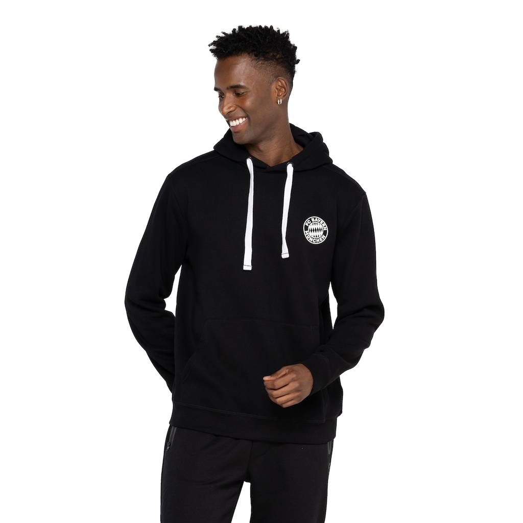 Blusa de Moletom Bayern Munique Masculino com Capuz Black - Foto 2
