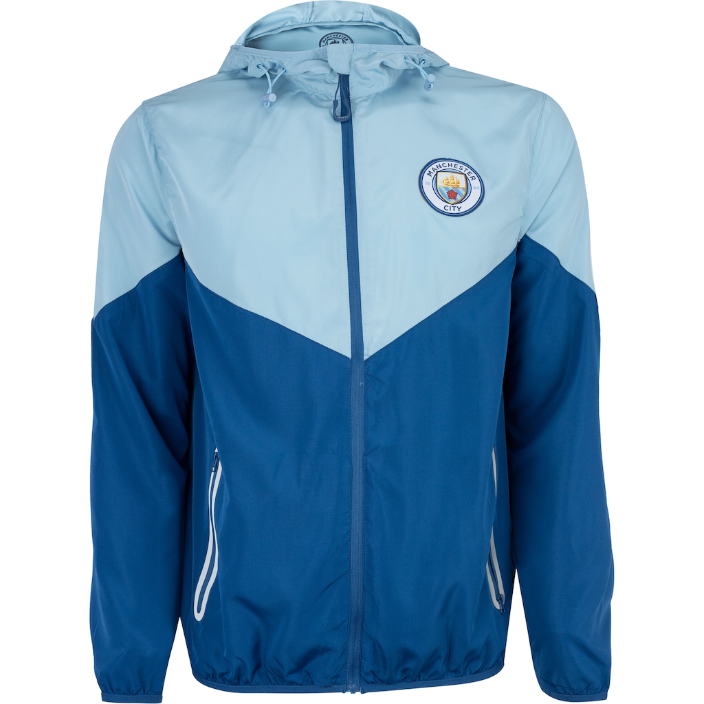 Jaqueta Manchester City Masculina com Capuz Quebra Vento - Foto 1
