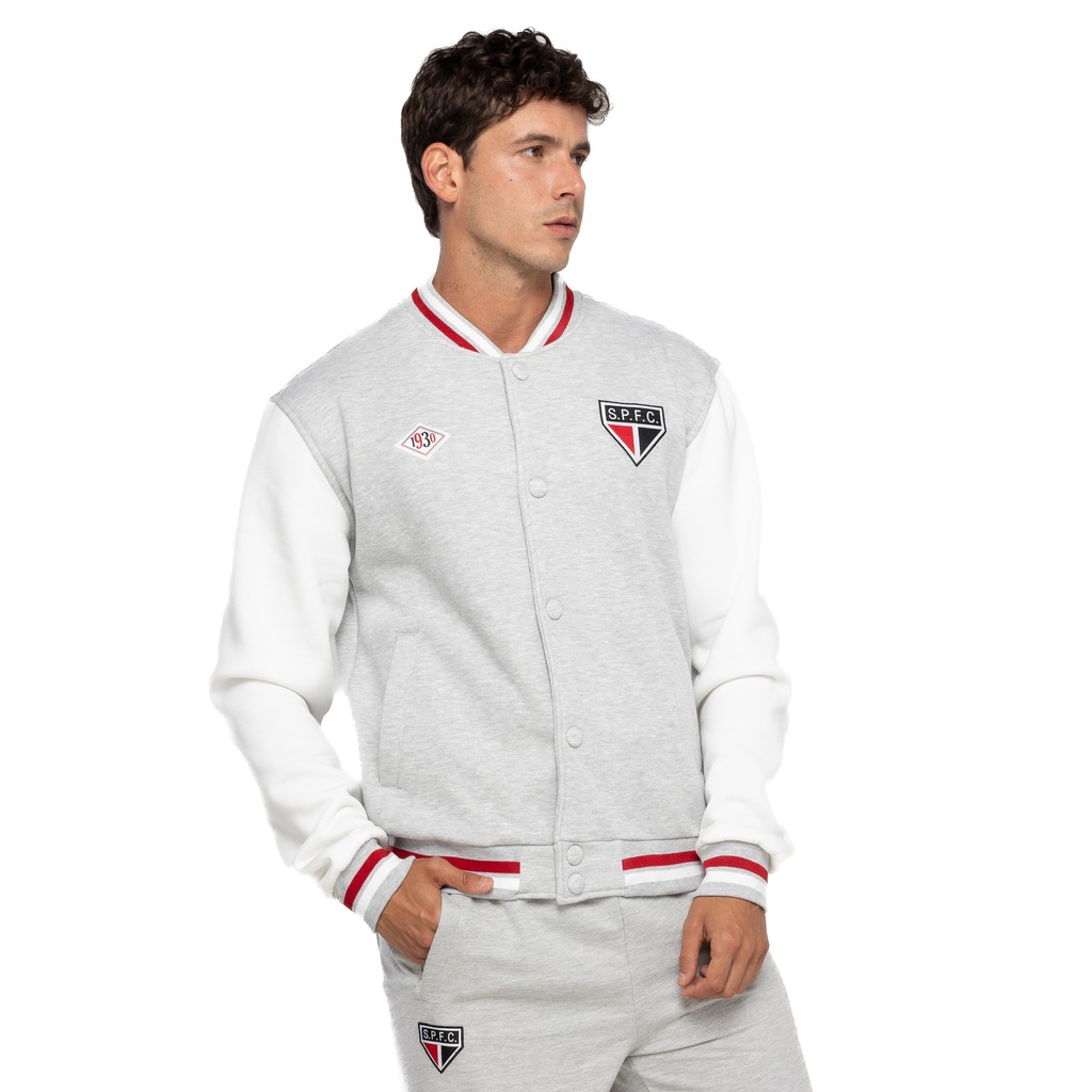 Jaqueta Bomber do São Paulo Masculina Retrô - Foto 2