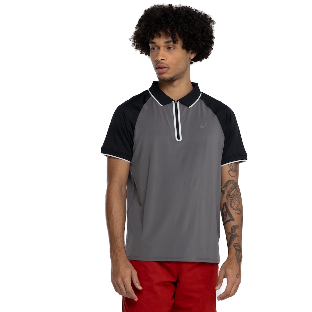 Camisa Polo Masculina ASICS Zíper Selado | Centauro