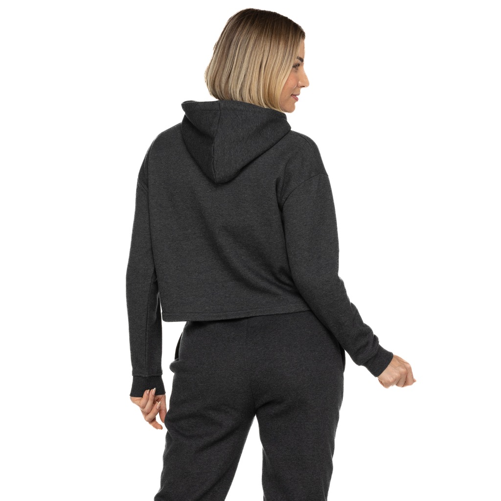 Imagem 2 do produto Blusa de Moletom Cropped Feminina ASICS com Capuz e Fleece