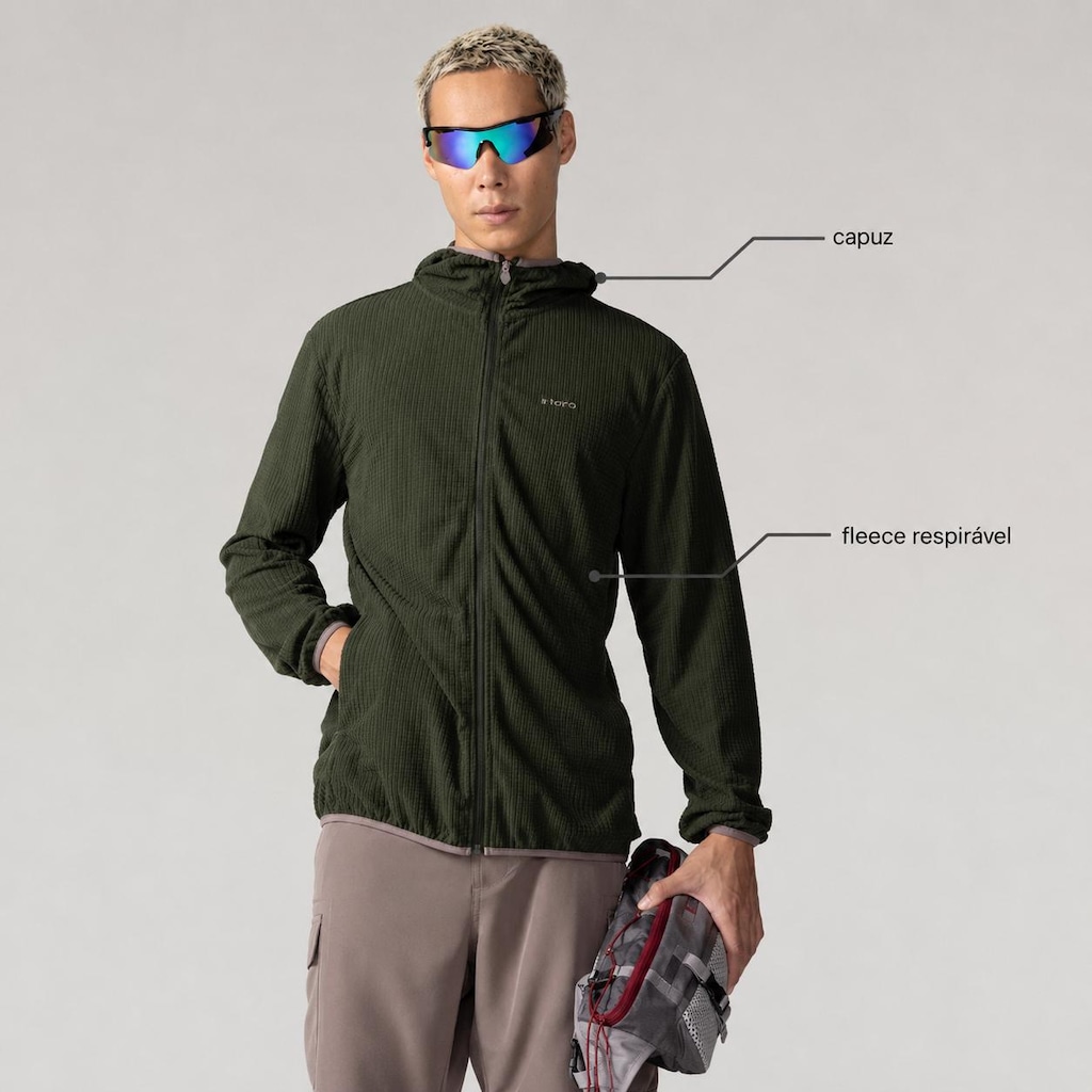 Imagem 2 do produto Jaqueta Fleece com Capuz Nord - Masculina