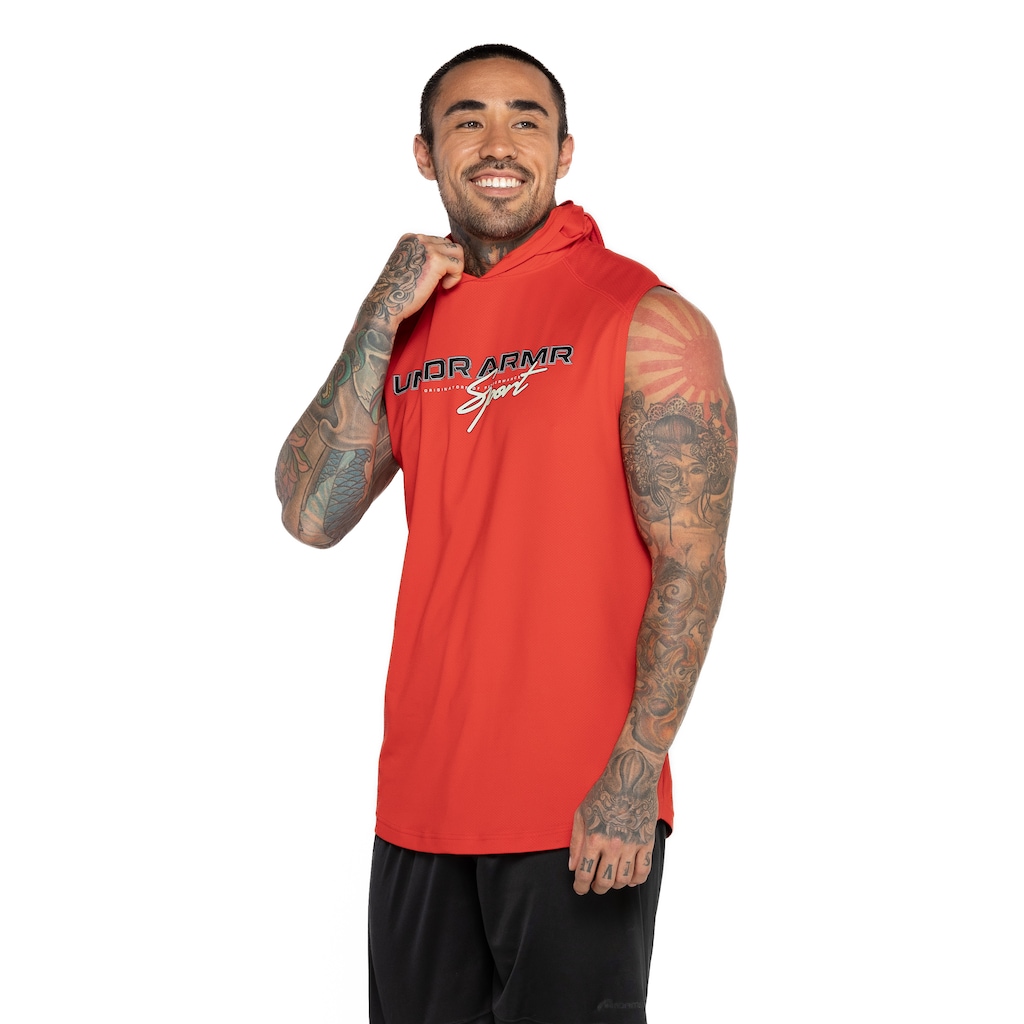 Camiseta Regata Masculina Under Armour com Capuz Mesh Sport SL - Foto 2