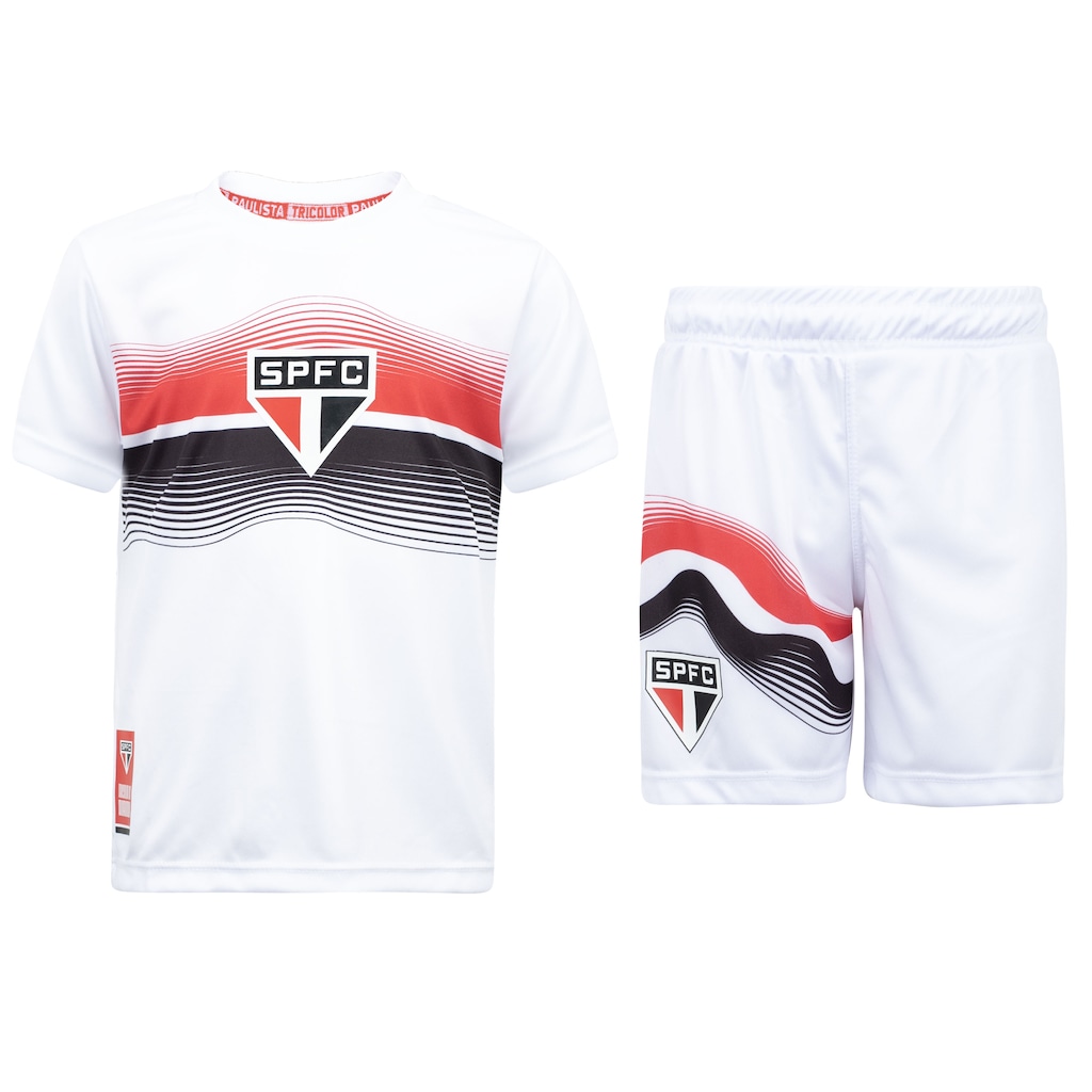Kit Fardamento do São Paulo Infantil Camiseta + Calção - Foto 1