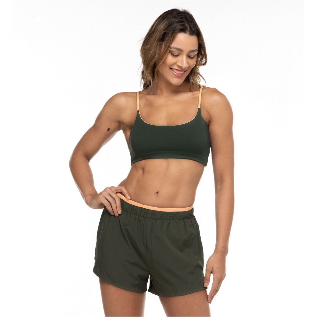 Top Fitness sem Bojo Oxer Baixa Sustentação Reversível Bicolor - Foto 2