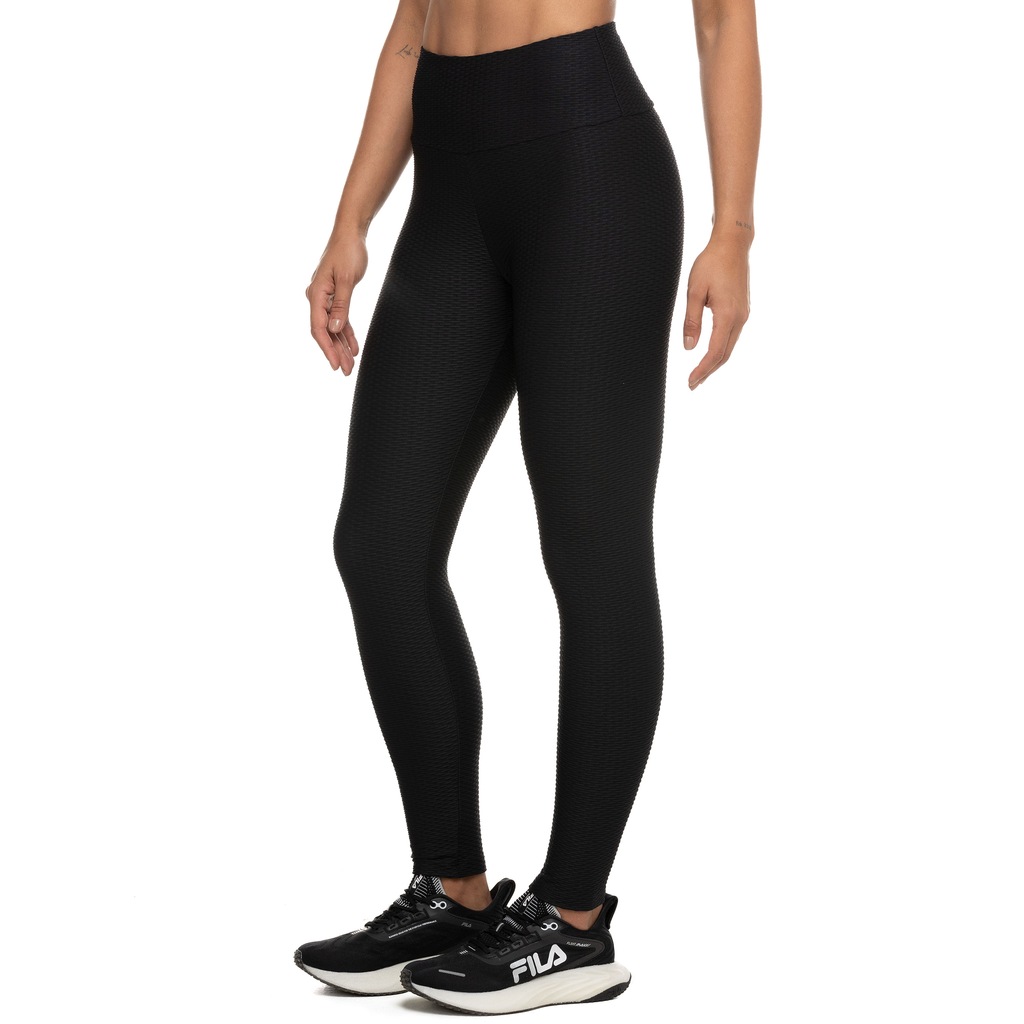 Imagem 3 do produto Calça Legging Oxer Feminina Textura Baixa Compressão Cós Médio New