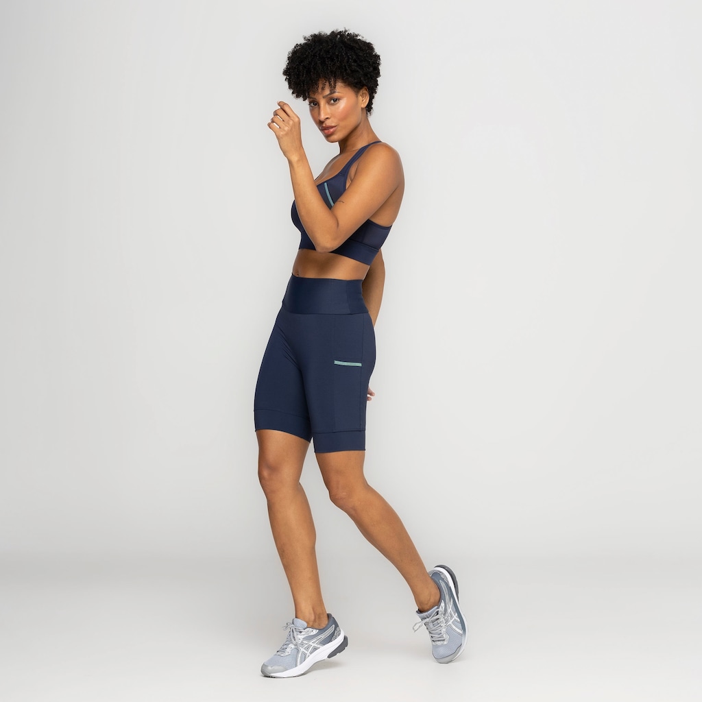 Bermuda Feminina Oxer Alta Compressão Cós Médio com Bolso Lateral Run - Foto 5