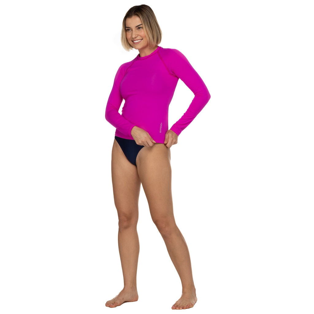 Camiseta Manga Longa Feminina Oxer com Proteção Solar UV - Foto 4