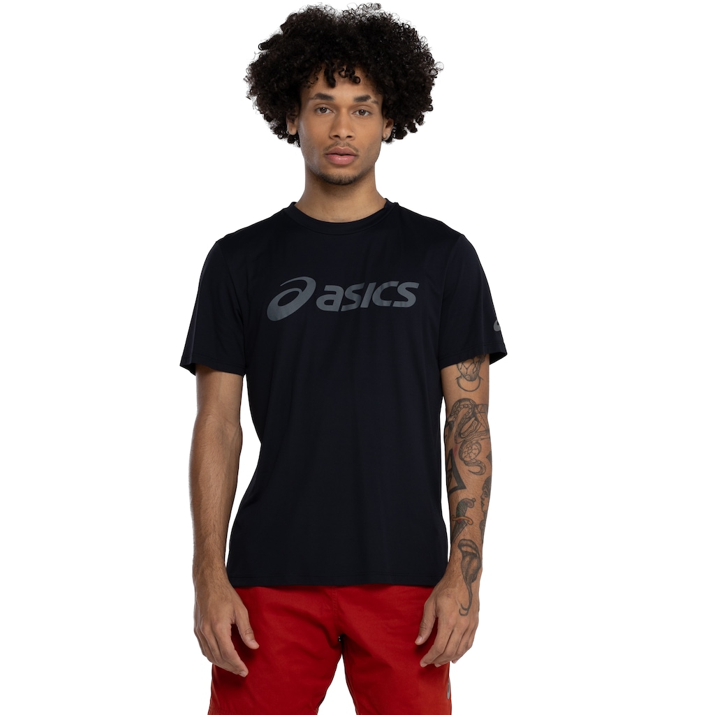 Camiseta Masculina ASICS Manga Curta Racket UV Protection - Foto 2