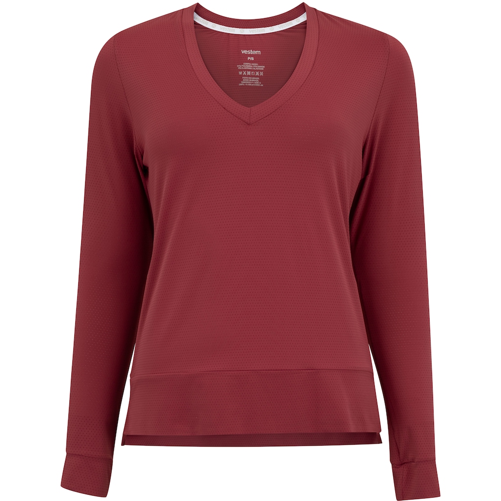 Camiseta Feminina Vestem Manga Longa Nassau