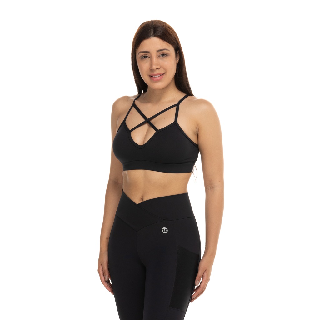 Top Fitness com Bojo e Proteção UV Vestem Média Sustentação Fiji - Adulto