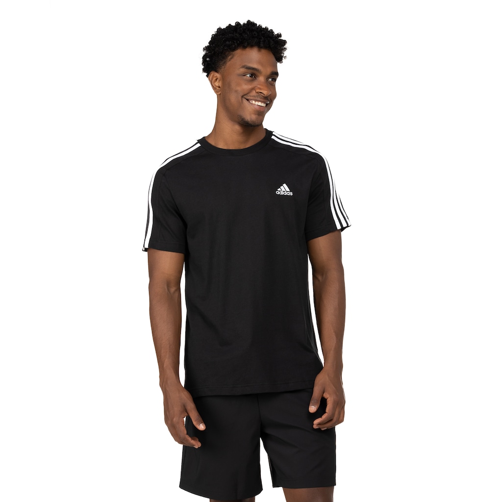 Camiseta Masculina adidas Manga Curta 3 Listras - Foto 2