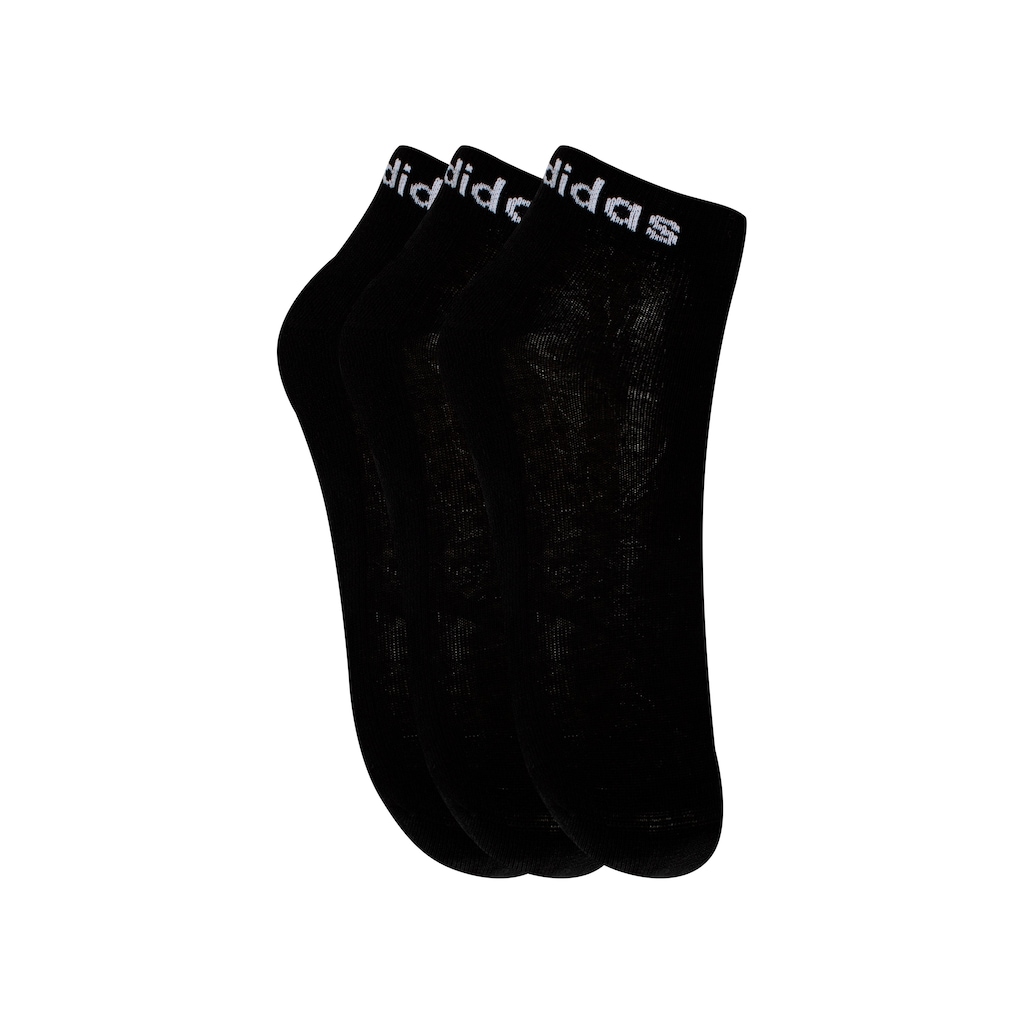 Kit de Meias adidas Logo Linear Ankle - com 3 Pares - Adulto