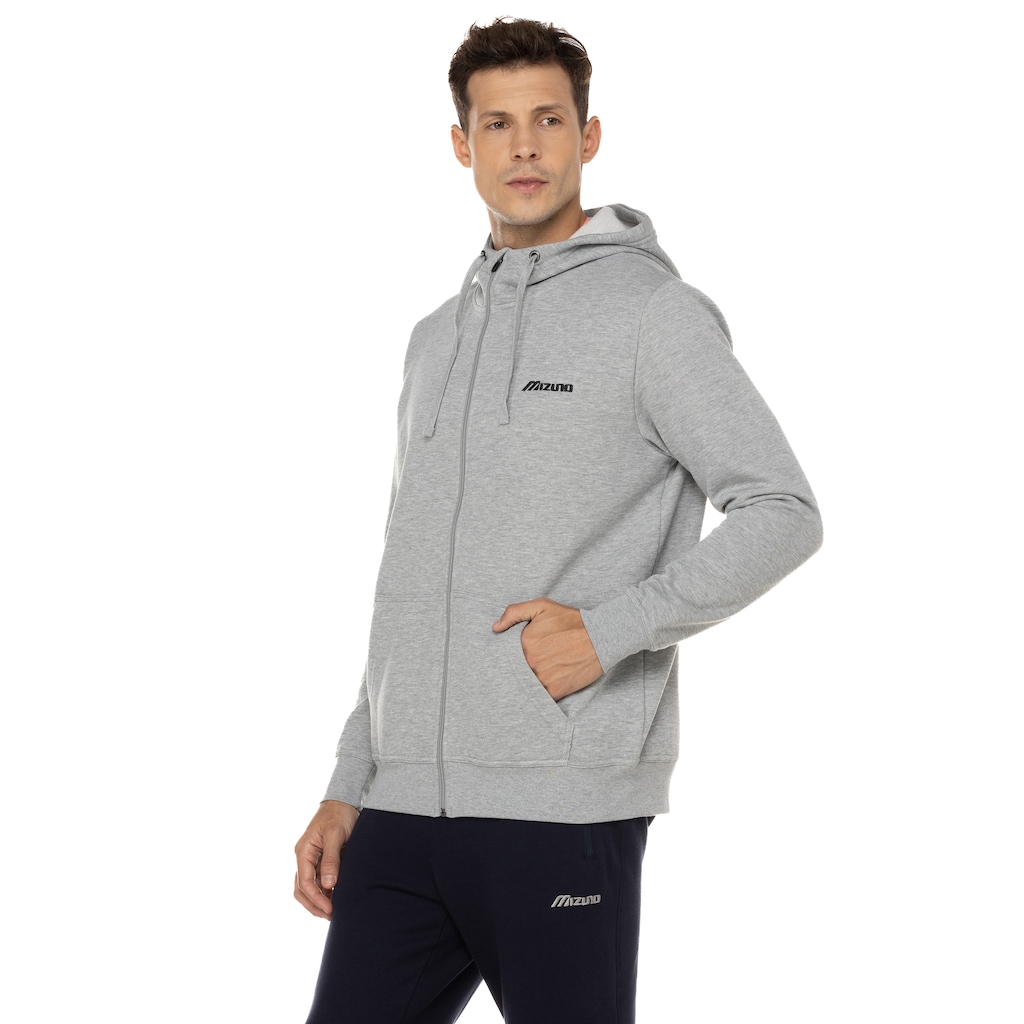 Imagem 2 do produto Jaqueta de Moletom Masculina Mizuno com Capuz Zipper