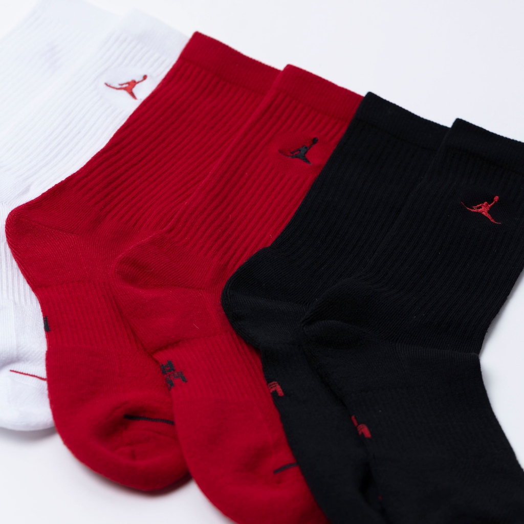 Imagem 4 do produto Kit de Meia Jordan Everyday Cush Poly Crew Cano Alto Adulto - 3 Pares