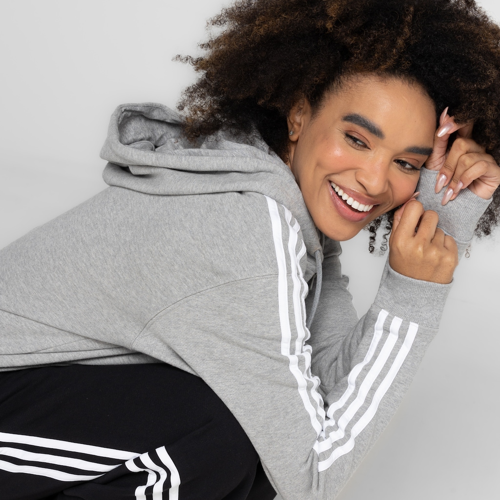 Imagem 4 do produto Jaqueta Feminina adidas com Capuz Track Top 3 Listras