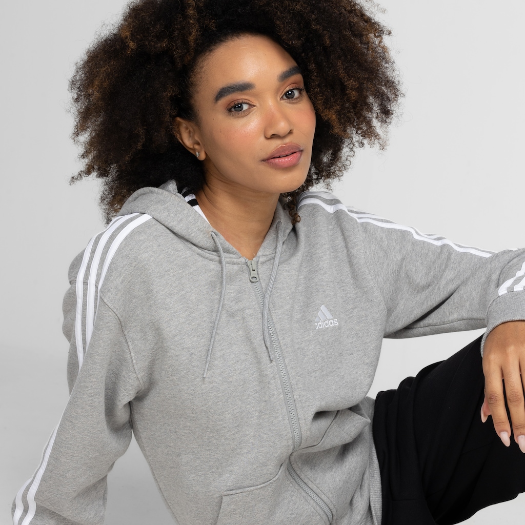 Imagem 5 do produto Jaqueta Feminina adidas com Capuz Track Top 3 Listras