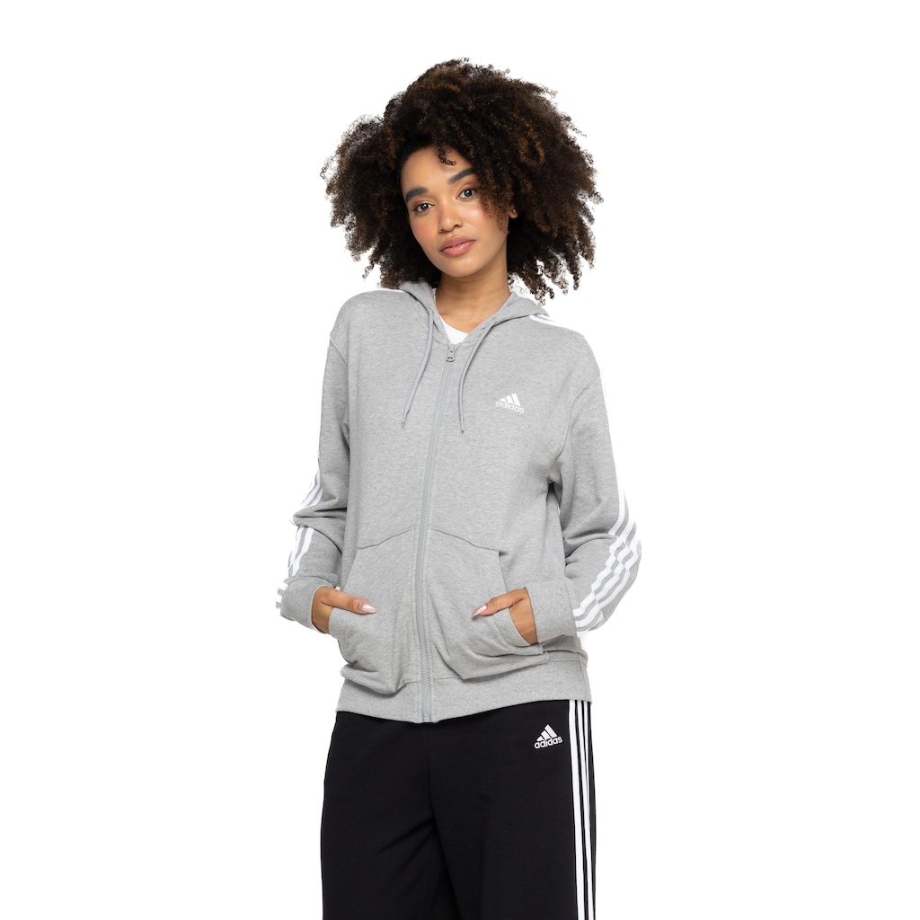 Imagem 1 do produto Jaqueta Feminina adidas com Capuz Track Top 3 Listras