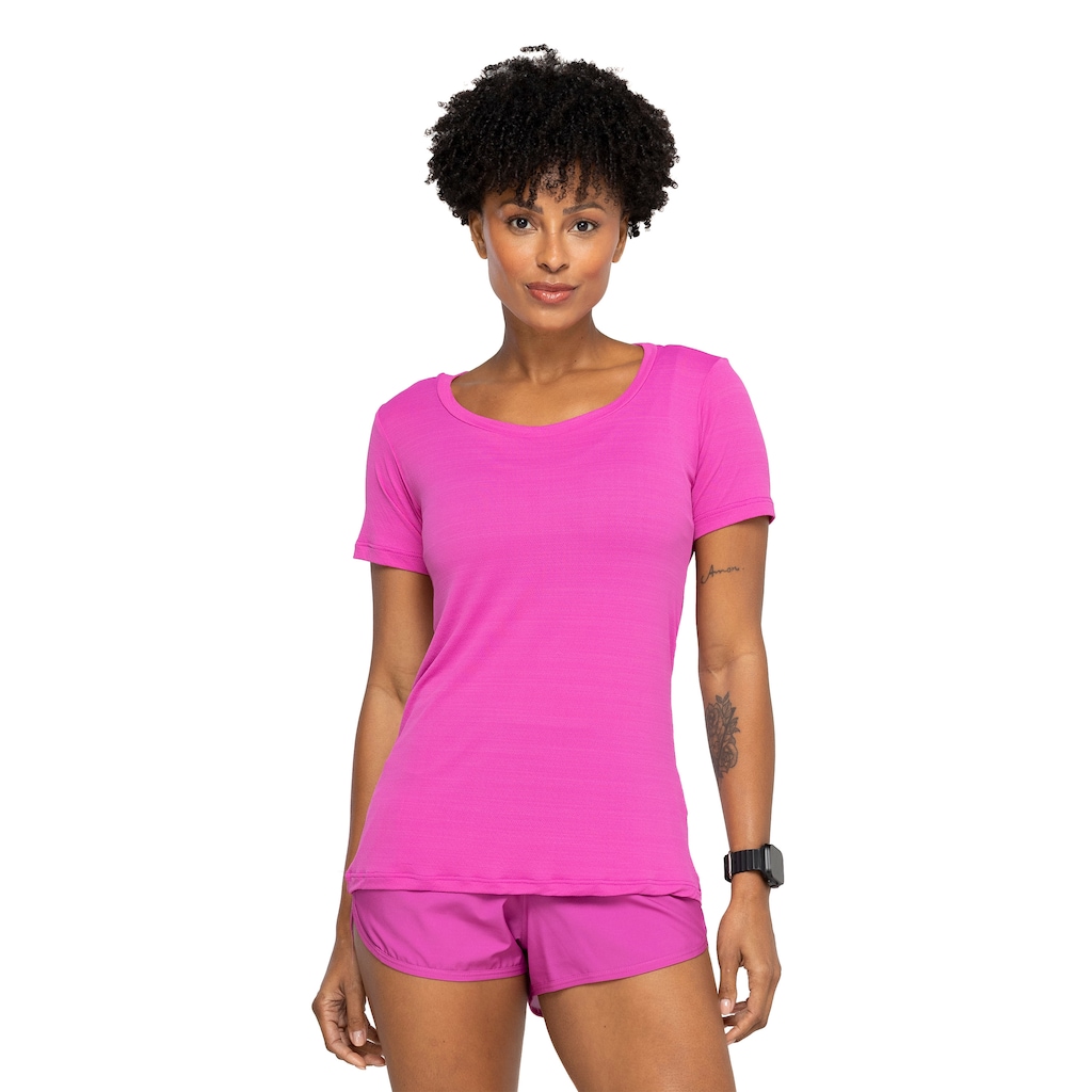 Camiseta Feminina Lauf Manga Curta Basic Color