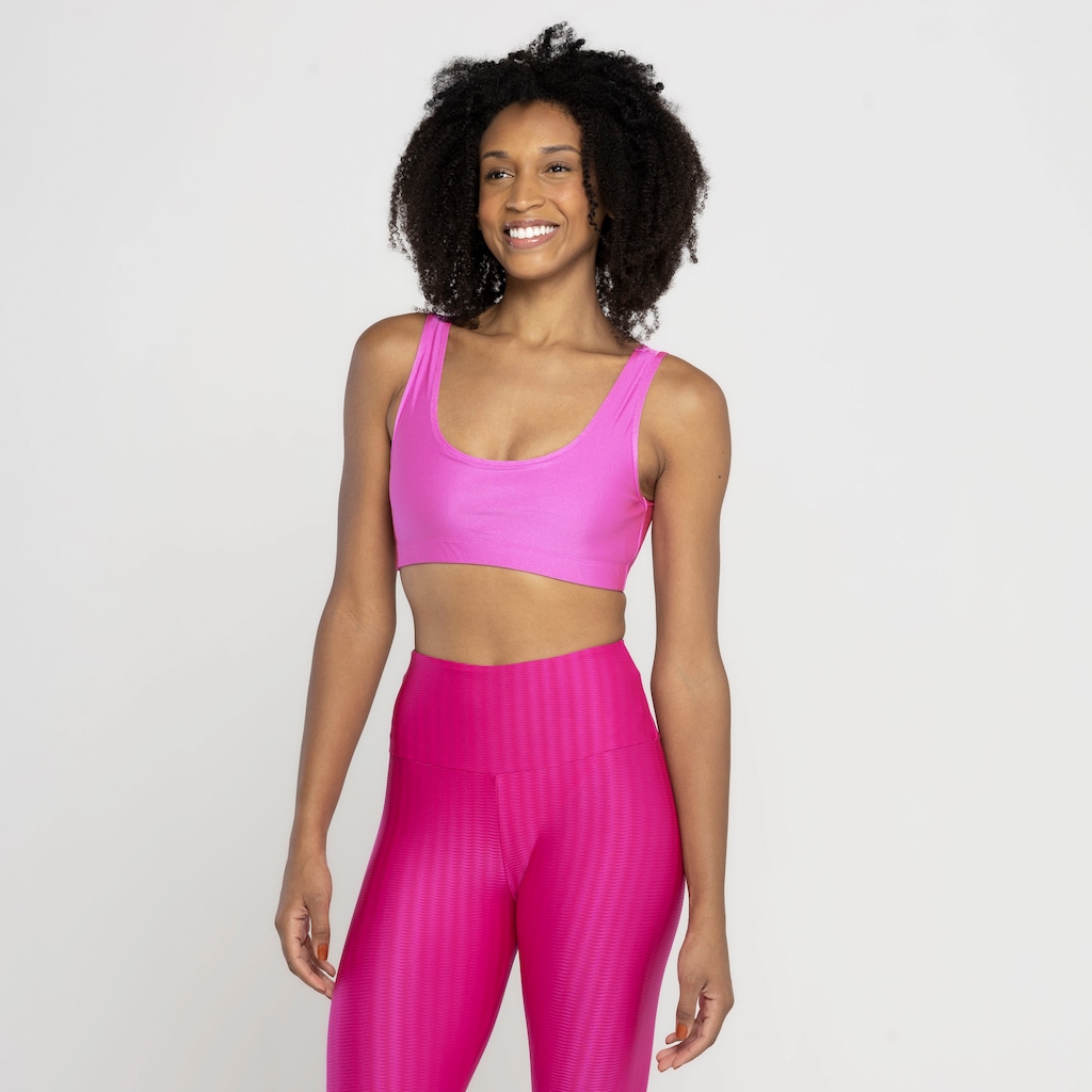 Imagem 4 do produto Top Fitness sem Bojo Lauf Baixa Sustentação Basic Alças Color - Adulto