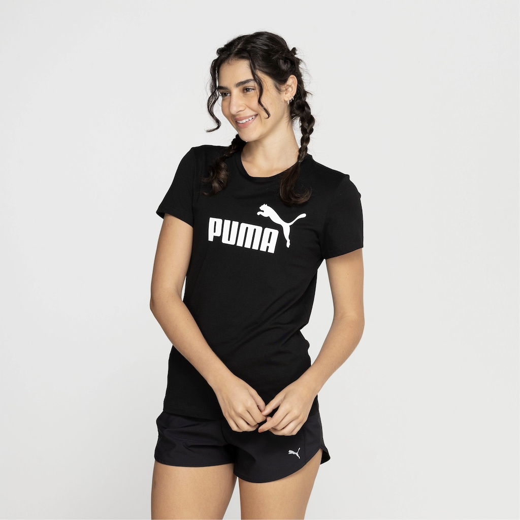 Imagem 3 do produto Camiseta Puma Feminina Manga Curta Essentials Logo Tee