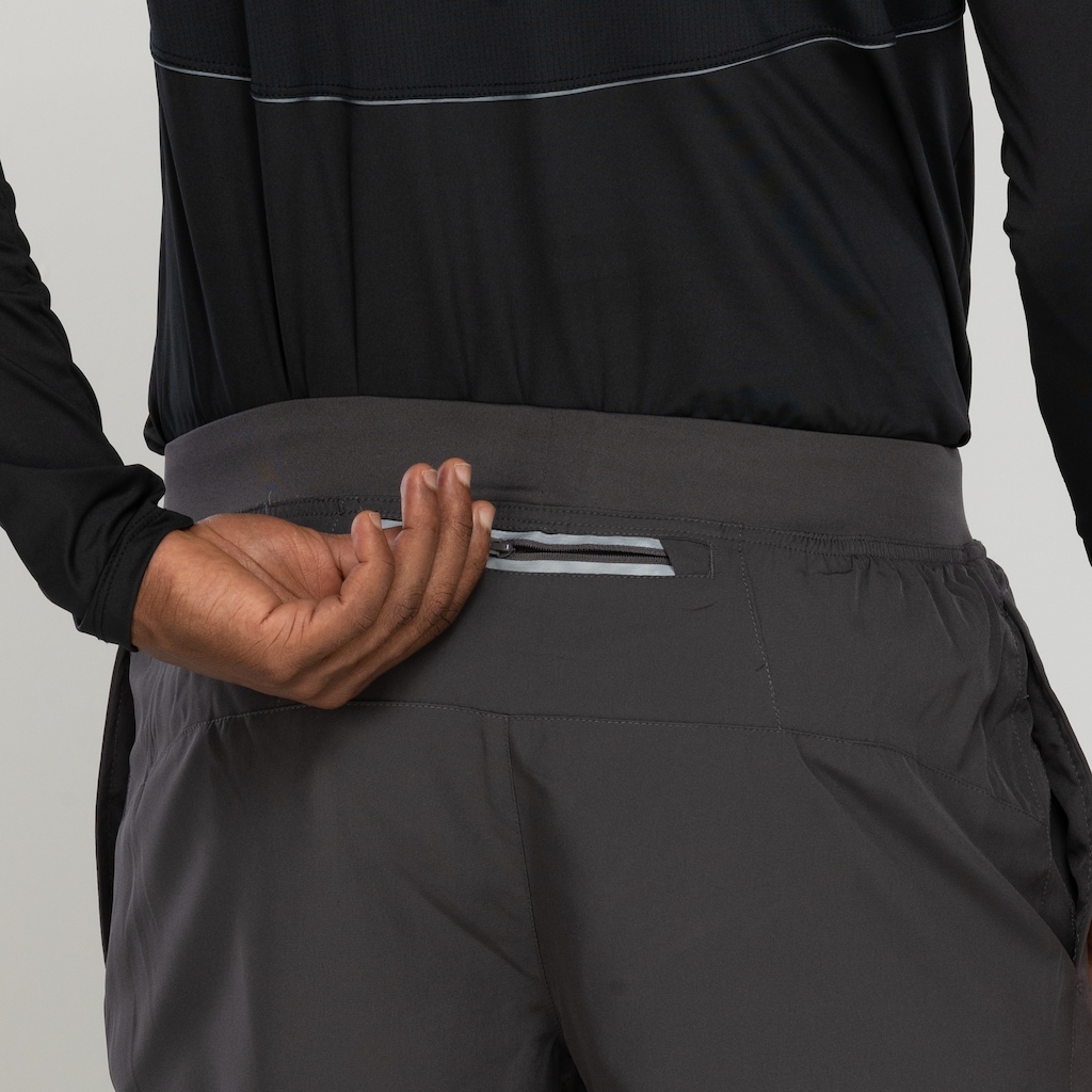 Bermuda 5" Masculina Oxer com Sunga Interna Tecido Plano com Elastano Corrida - Foto 5