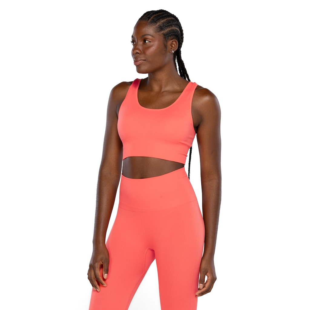 Top Fitness com Bojo Removível Oxer Sem Costura Baixa Sustentação - Adulto - Foto 2