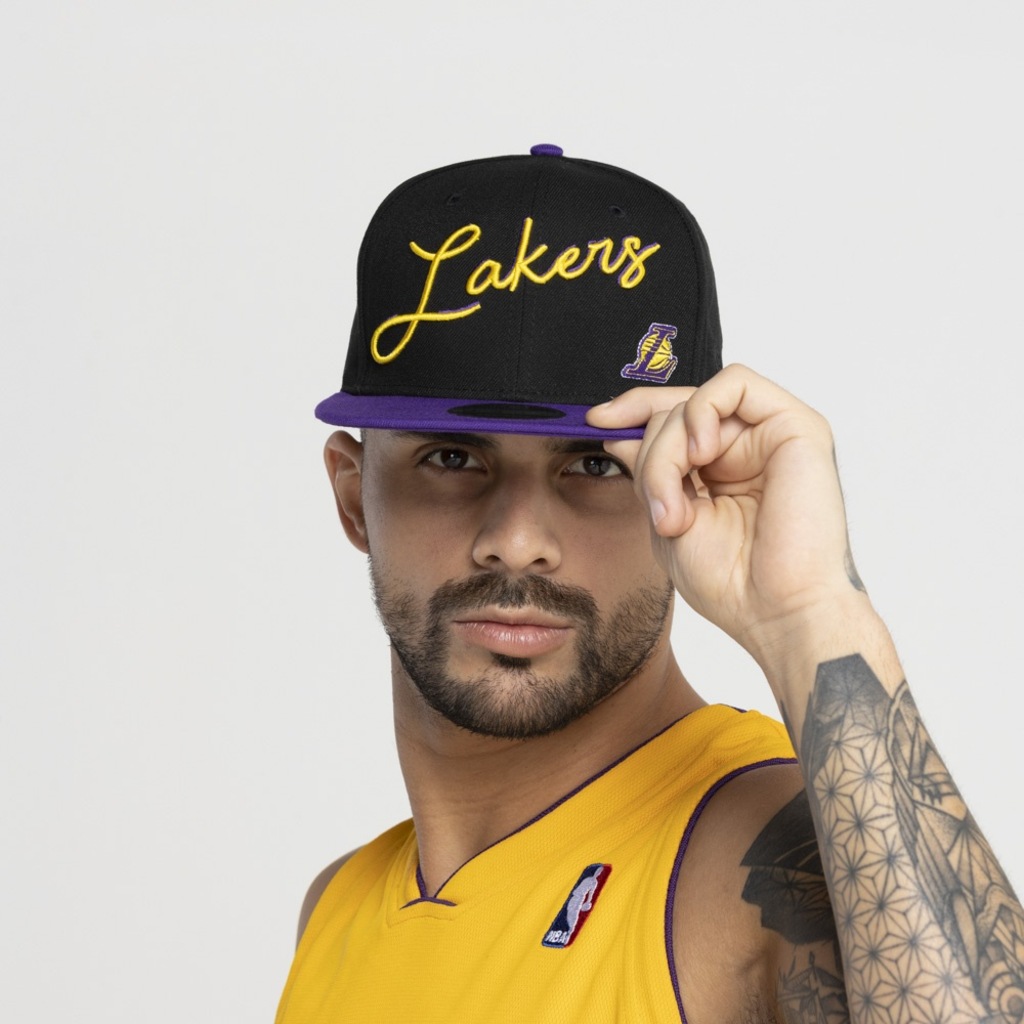 Boné Aba Reta Los Angeles Lakers New Era NBA 950 Snapback Core BLK - Foto 1