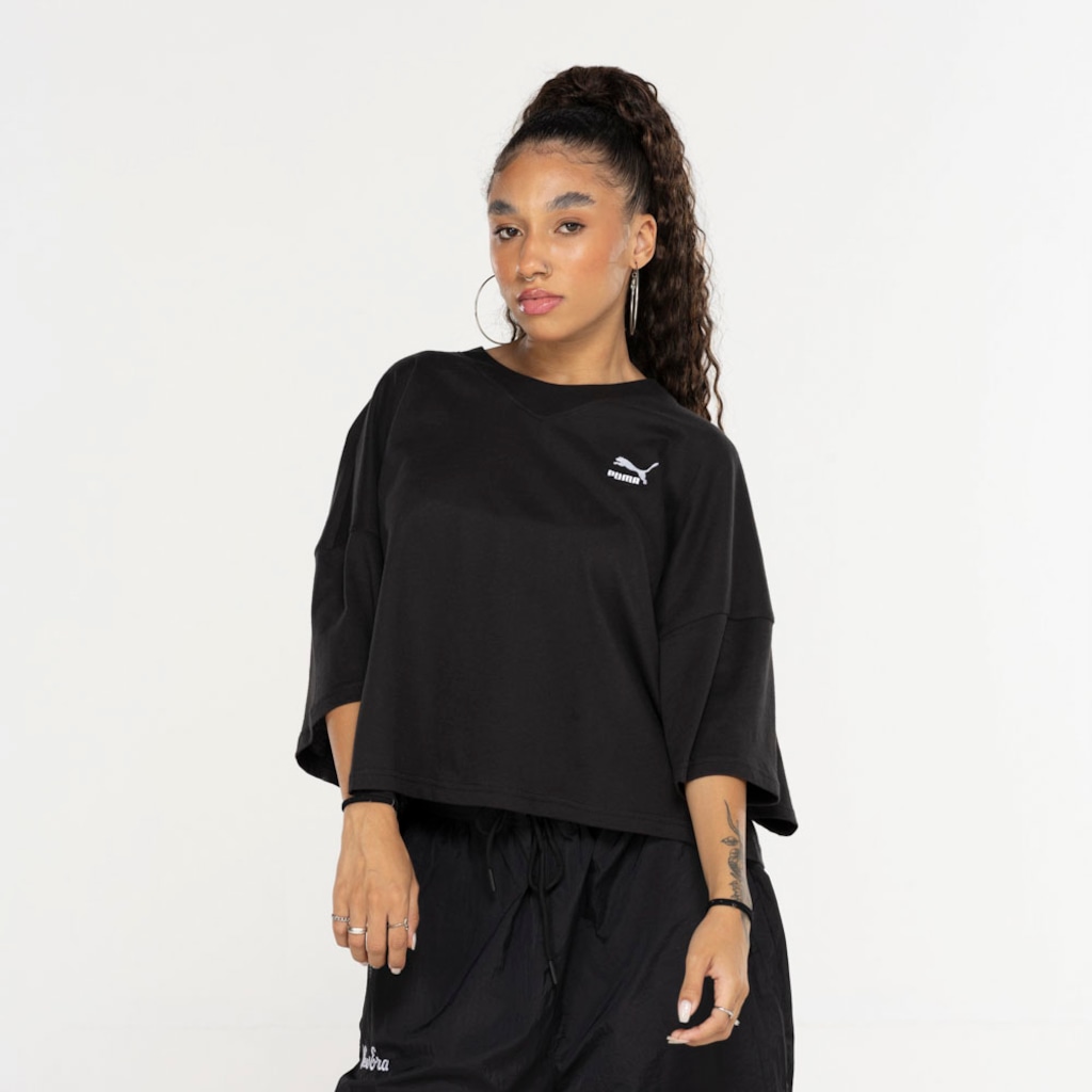 Imagem 3 do produto Blusa Cropped Feminina Puma Classics Oversized