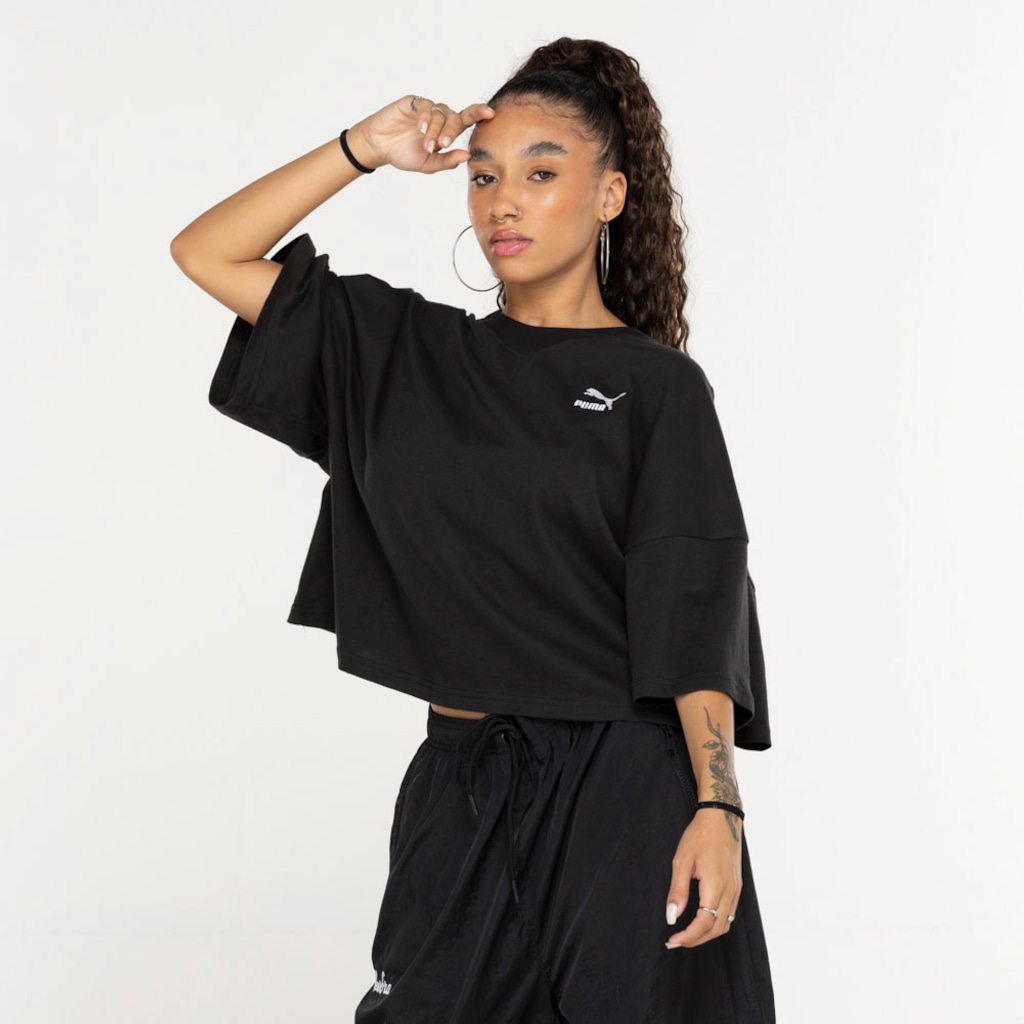 Imagem 4 do produto Blusa Cropped Feminina Puma Classics Oversized